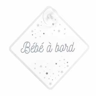 Bébé à bord avec ventouse Blanc - Tom & Zoé