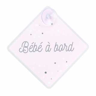 Bébé à bord avec ventouse Rose - Tom & Zoé