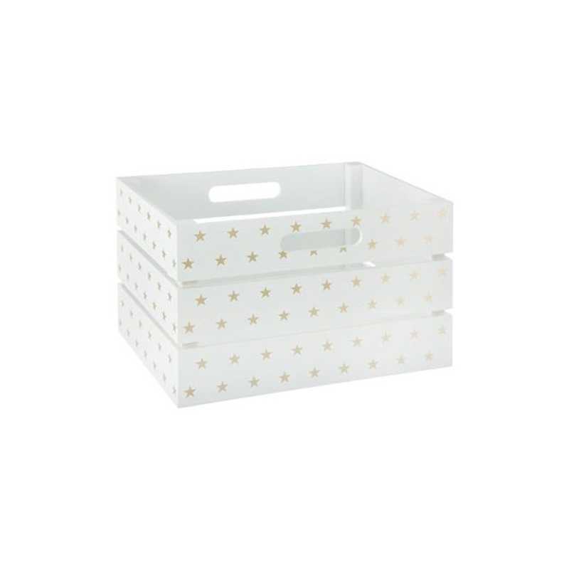 Cagette de rangement Blanc et Doré Atmosphera Cagette de rangement Blanc et Doré Atmosphera