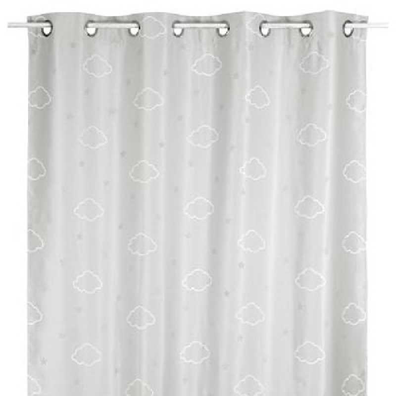 Rideau occultant enfant phosphorescent Gris 140 x 250