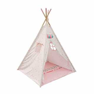 Tipi décoratif fille avec tapis Rose - Home Deco Kids